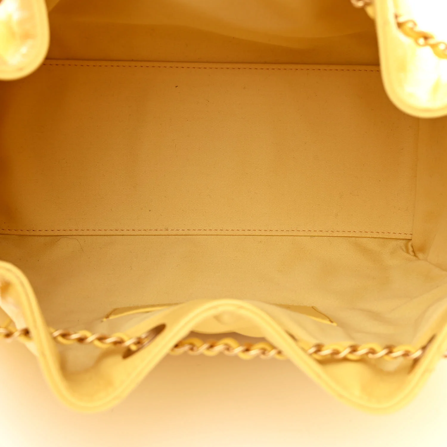 Caviar Quilted Small Chanel 25 Handbag Light Yellow - Image 5