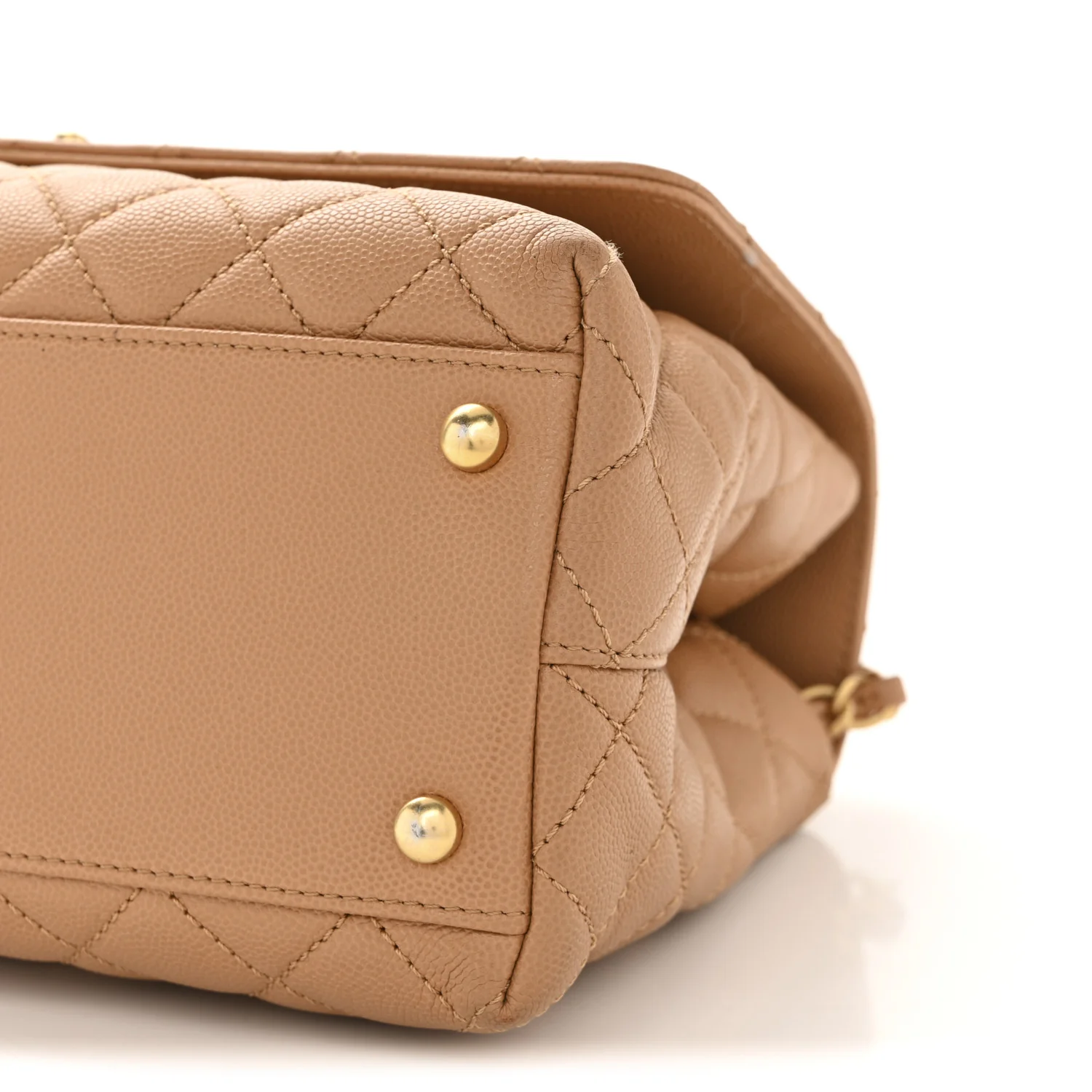Caviar Quilted Small Coco Chain Handle Flap Brown - Image 10