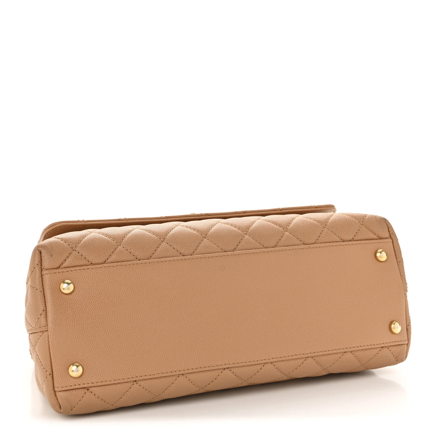 Caviar Quilted Small Coco Chain Handle Flap Brown - Image 4