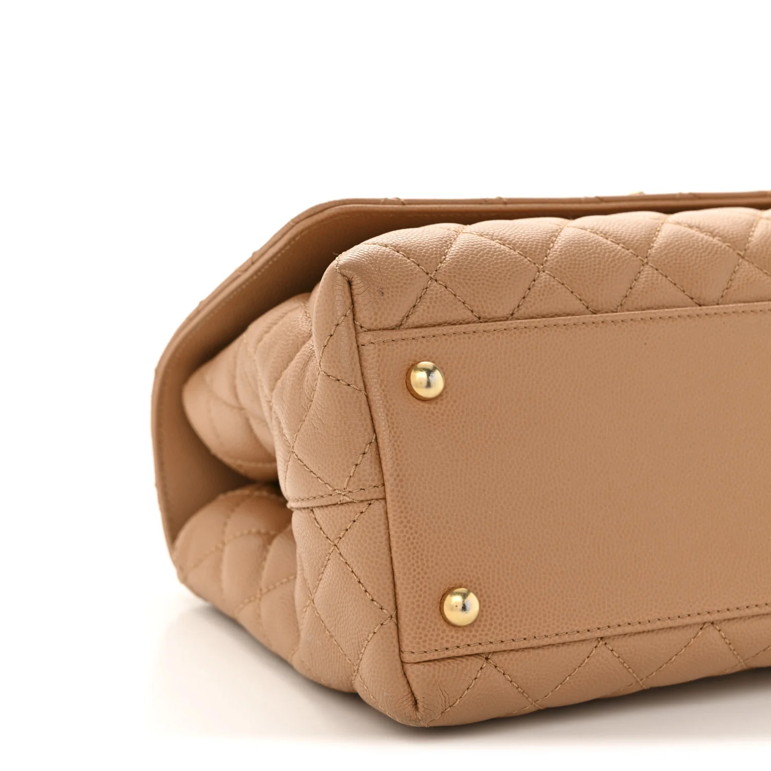 Caviar Quilted Small Coco Chain Handle Flap Brown - Image 9