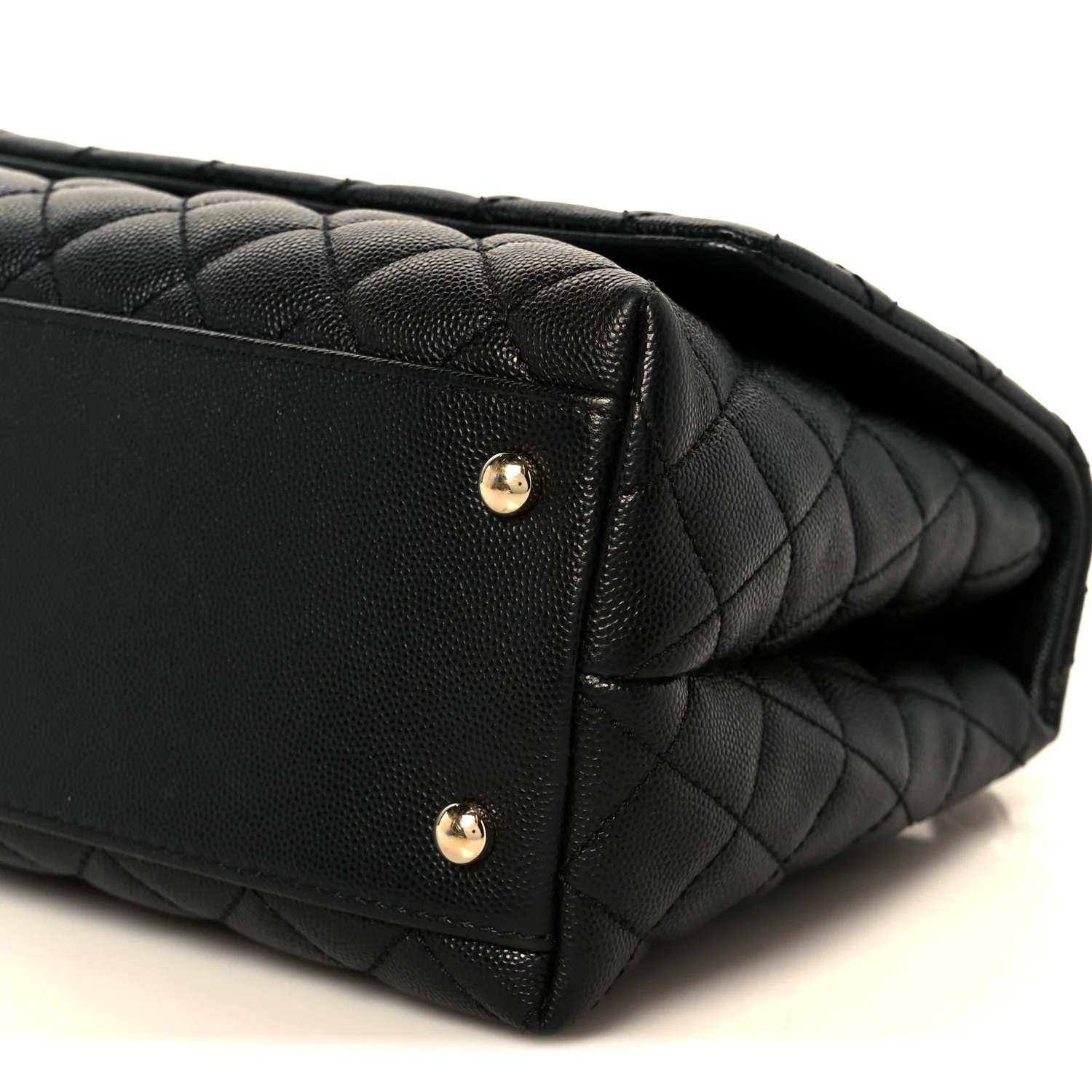 Caviar Quilted Small Coco Handle Flap Black - Image 10