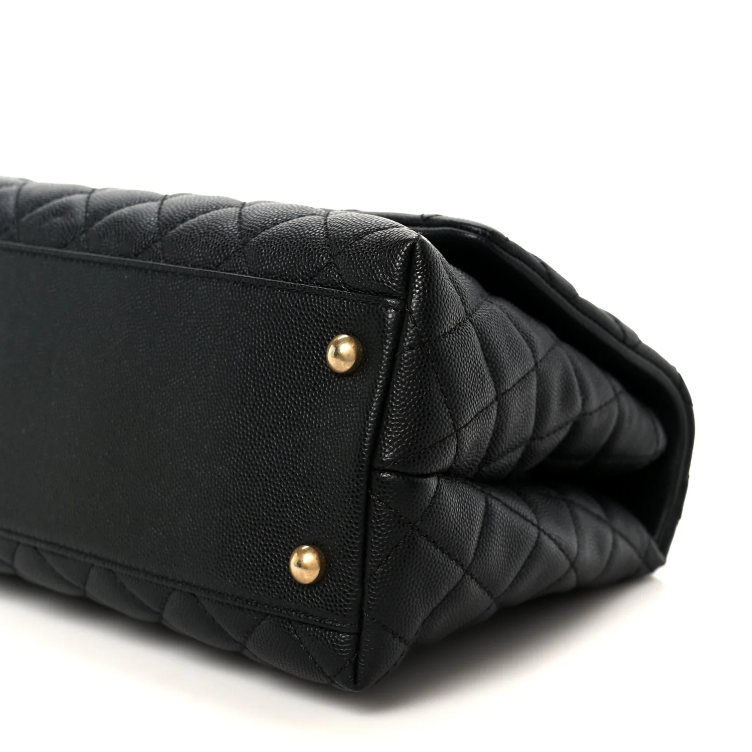 Caviar Quilted Small Coco Handle Flap Black - Image 11