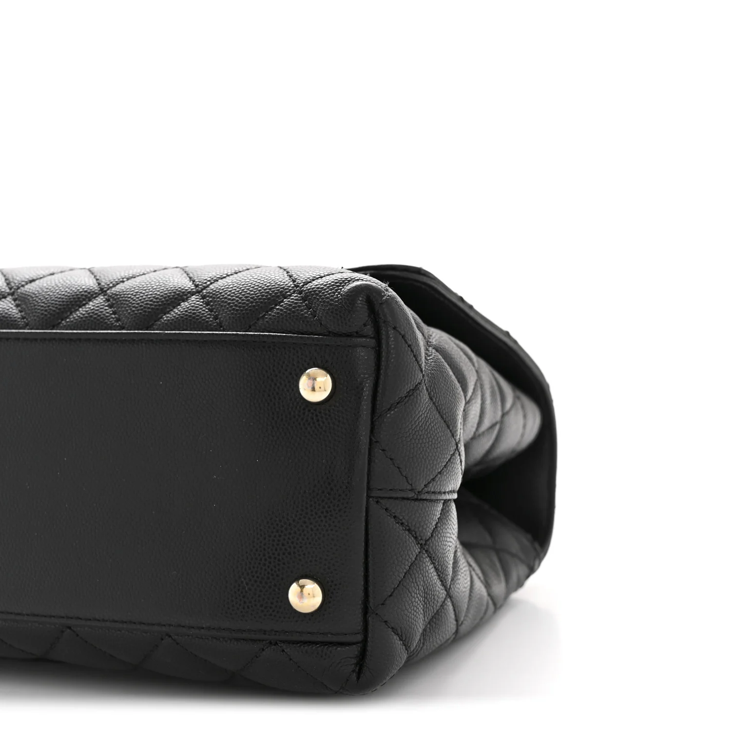 Caviar Quilted Small Coco Handle Flap Black - Image 10