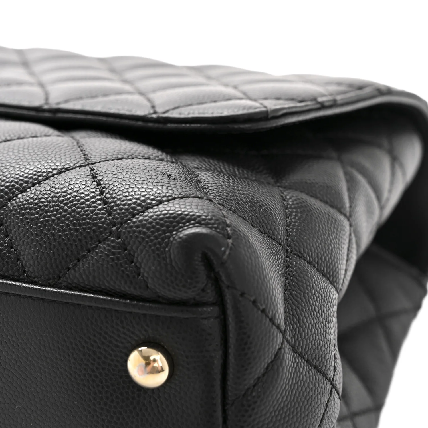 Caviar Quilted Small Coco Handle Flap Black - Image 12