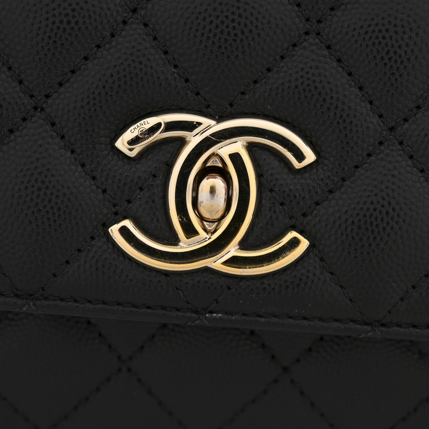 Caviar Quilted Small Coco Handle Flap Black - Image 13