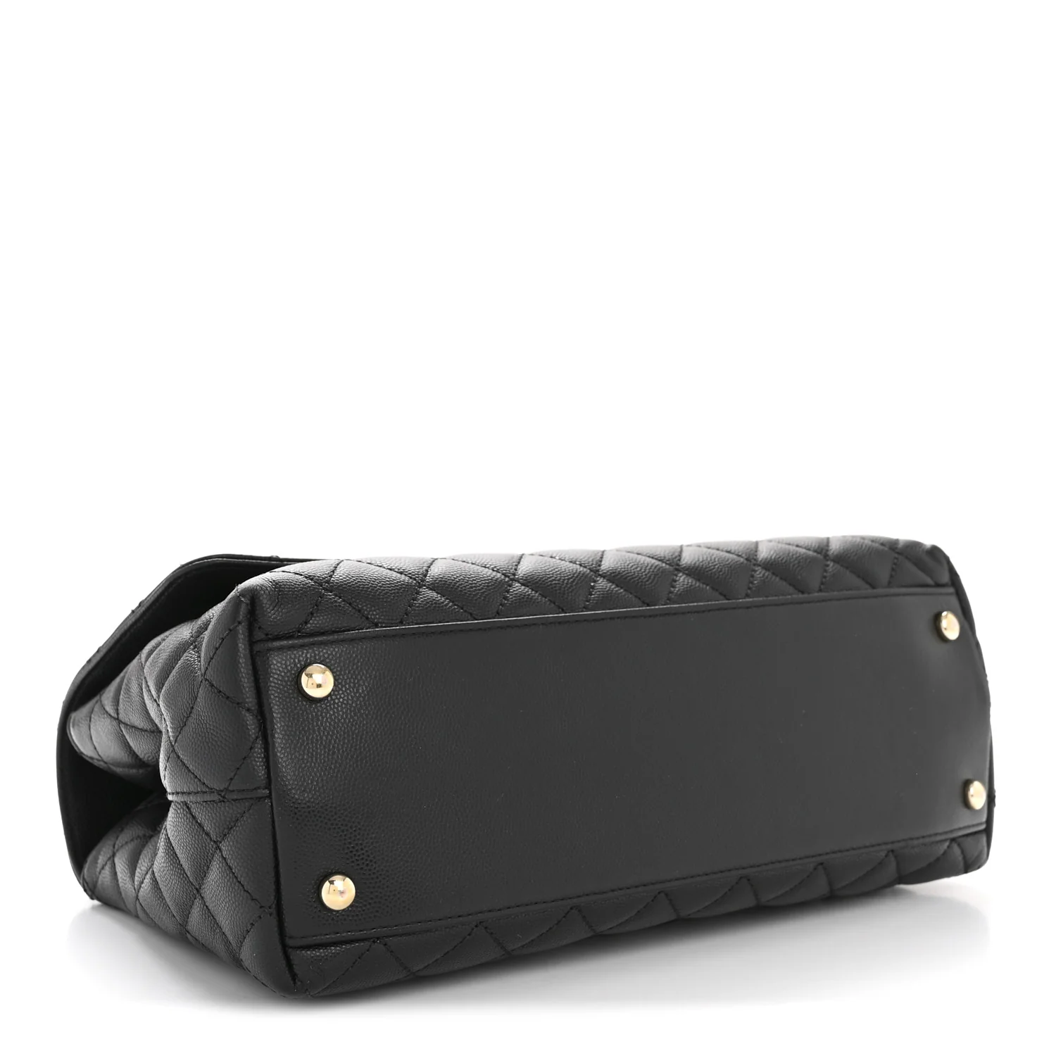 Caviar Quilted Small Coco Handle Flap Black - Image 4