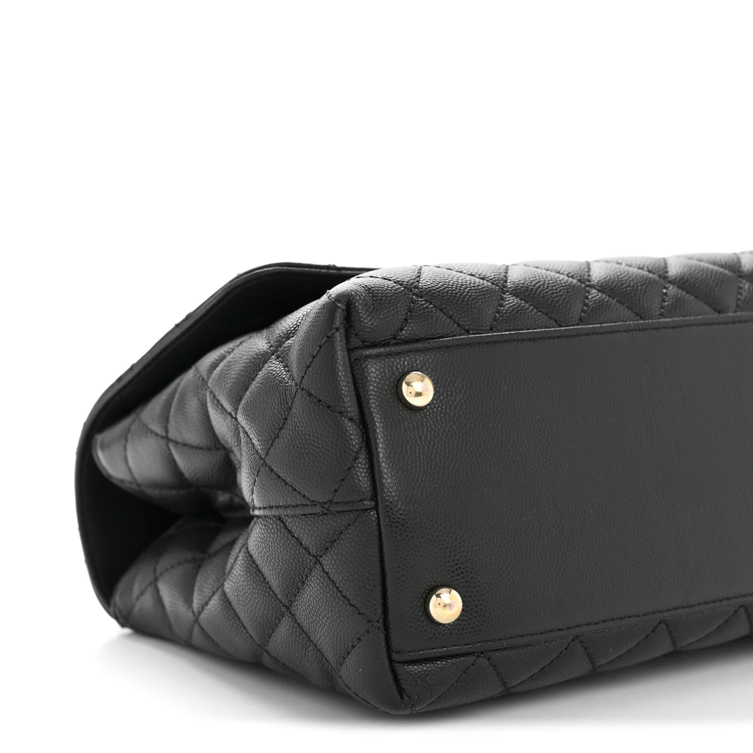 Caviar Quilted Small Coco Handle Flap Black - Image 9