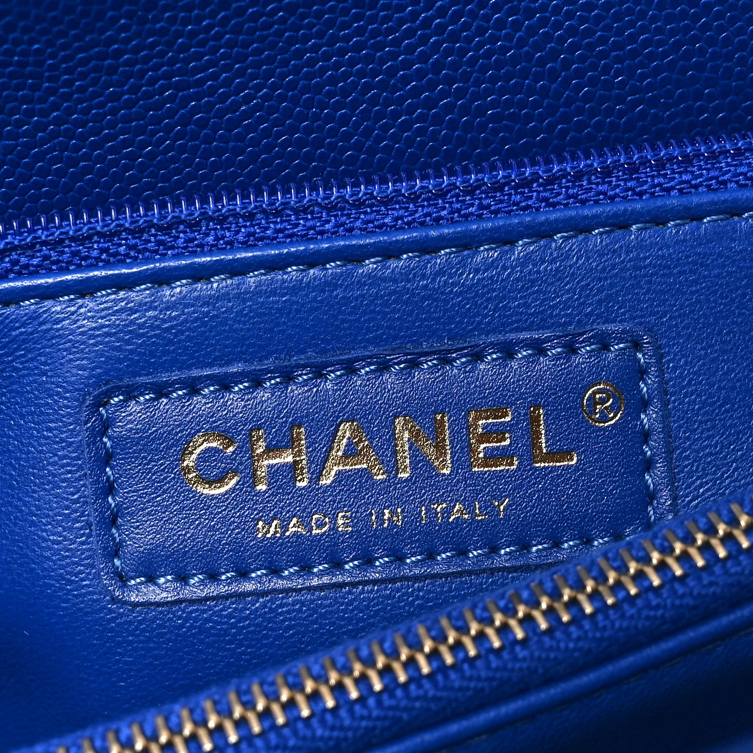 Caviar Quilted Small Coco Handle Flap Blue - Image 6