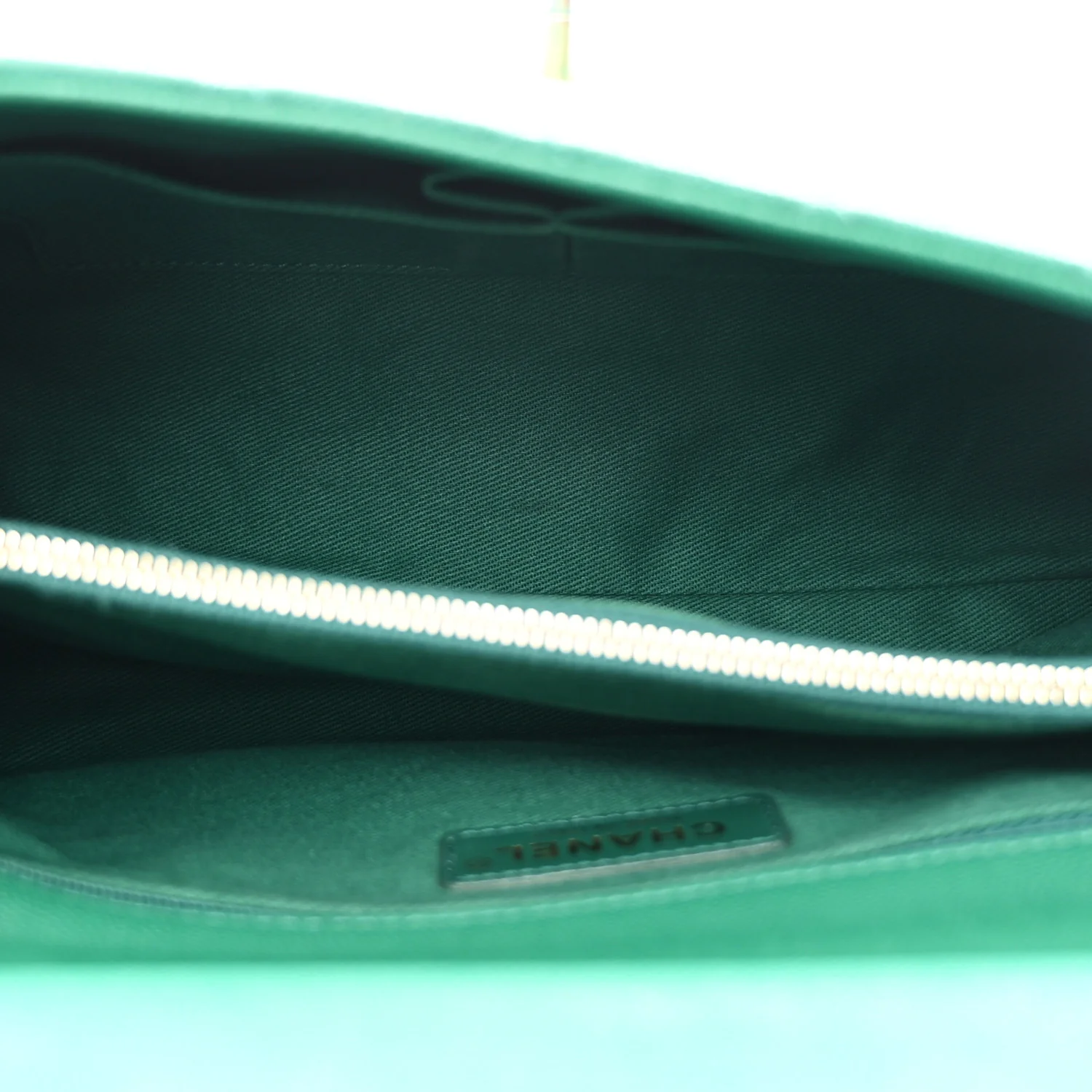 Caviar Quilted Small Coco Handle Flap Green - Image 5
