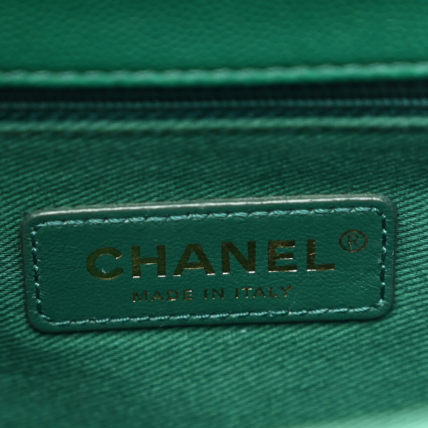 Caviar Quilted Small Coco Handle Flap Green - Image 7