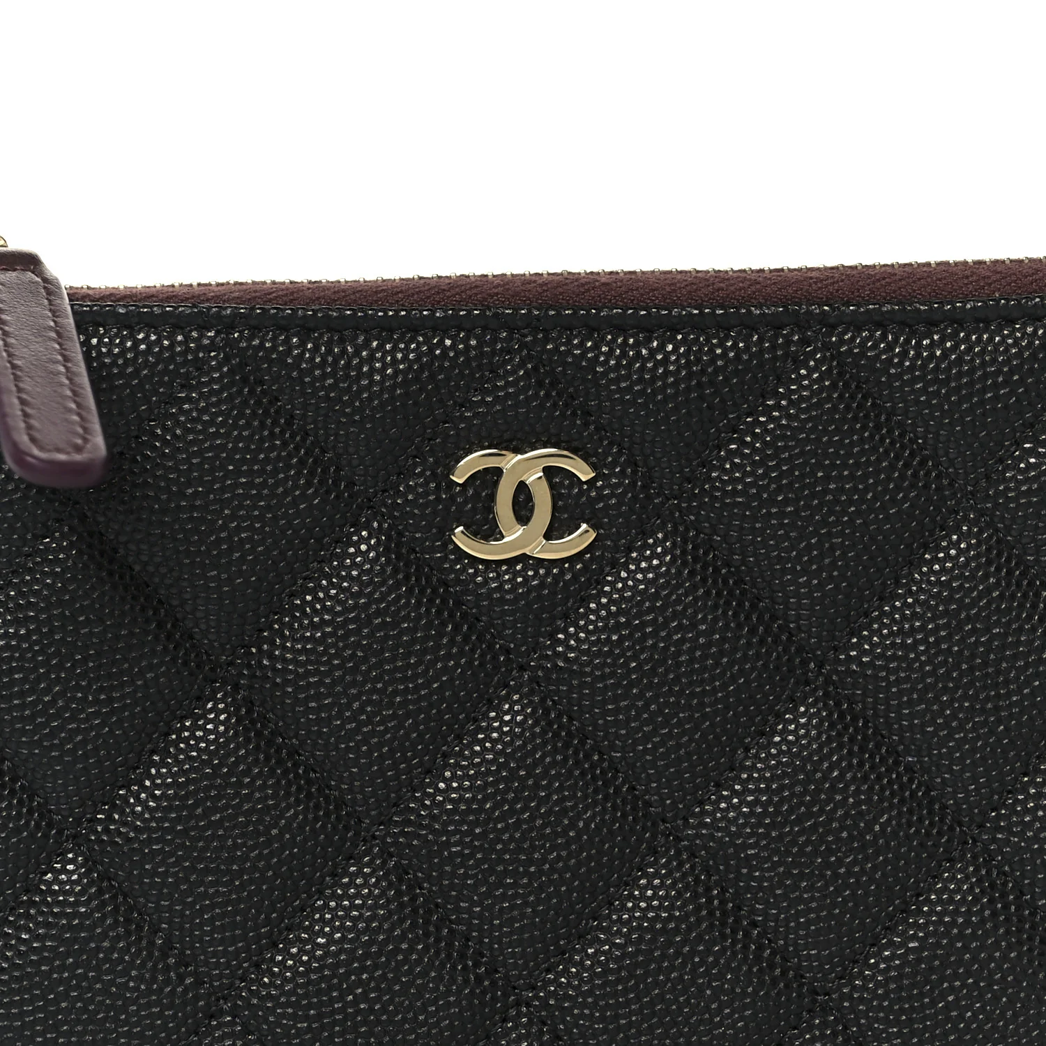 Caviar Quilted Small Cosmetic Case Black - Image 8