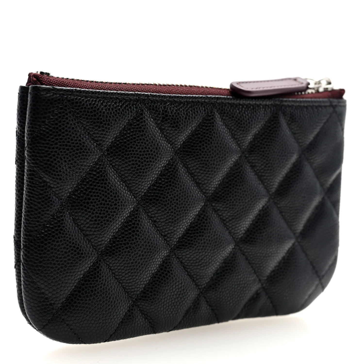 Caviar Quilted Small Cosmetic Case Black - Image 3