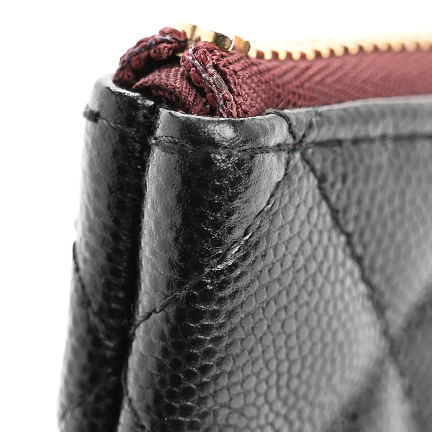Caviar Quilted Small Cosmetic Case Black - Image 10