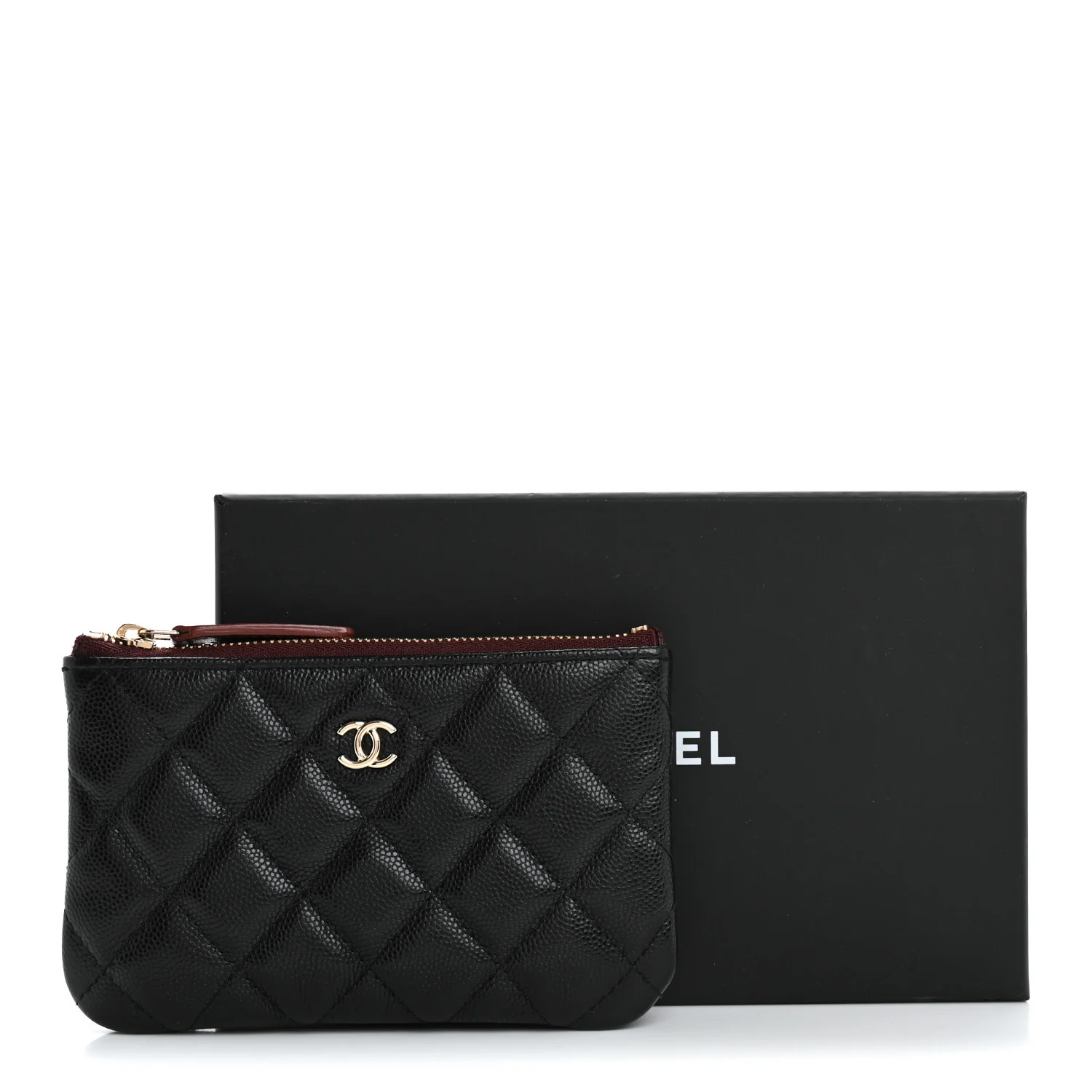 Caviar Quilted Small Cosmetic Case Black - Image 11