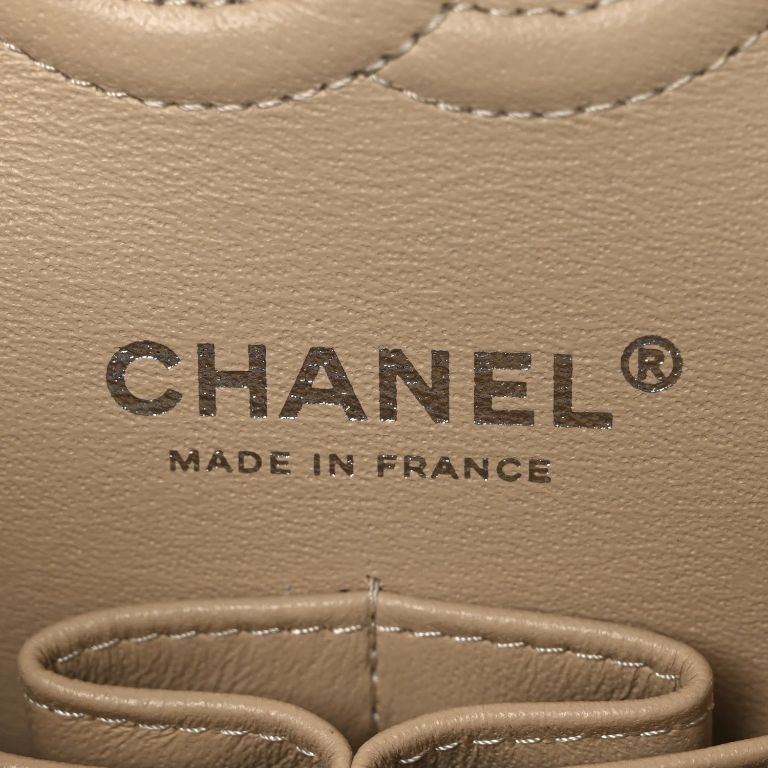 Caviar Quilted Small Double Flap Beige - Image 6