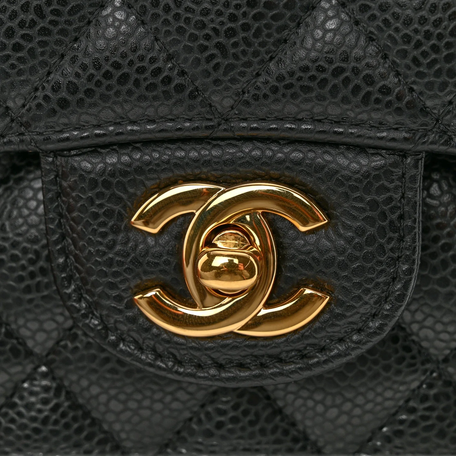 Caviar Quilted Small Double Flap Black - Image 11