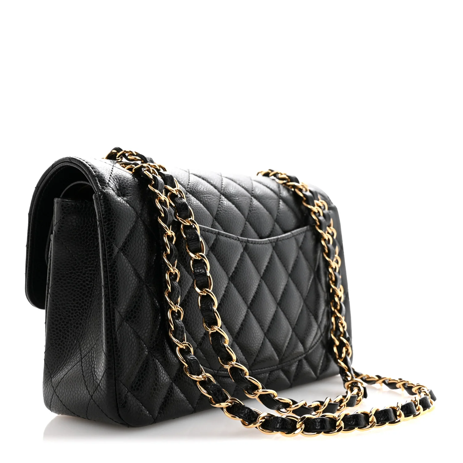 Caviar Quilted Small Double Flap Black - Image 3