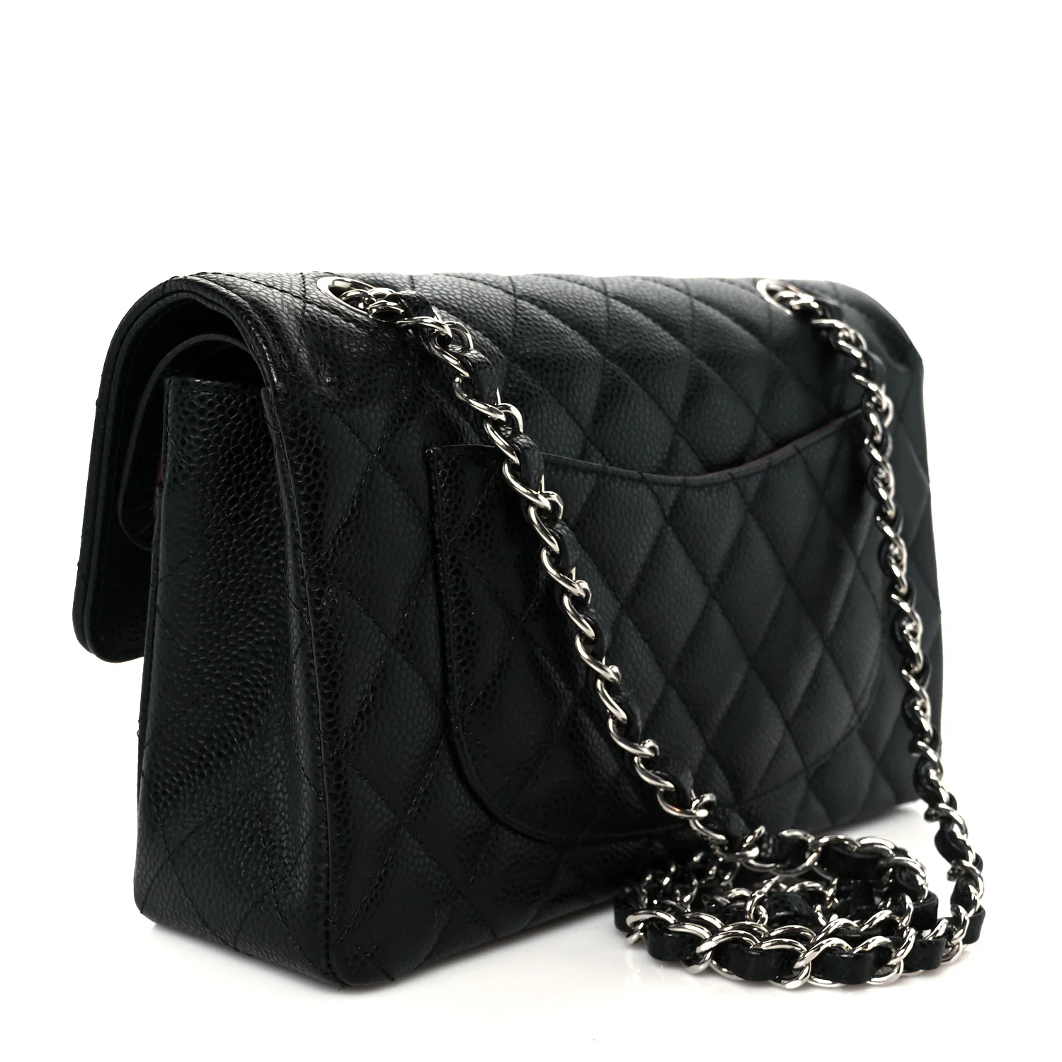 Caviar Quilted Small Double Flap Black - Image 3