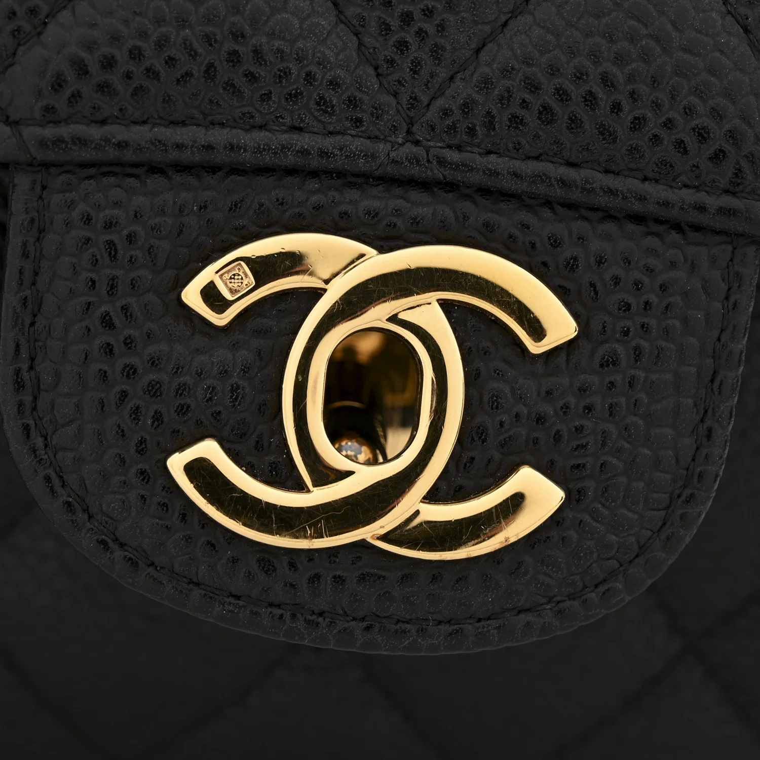 Caviar Quilted Small Double Flap Black - Image 13