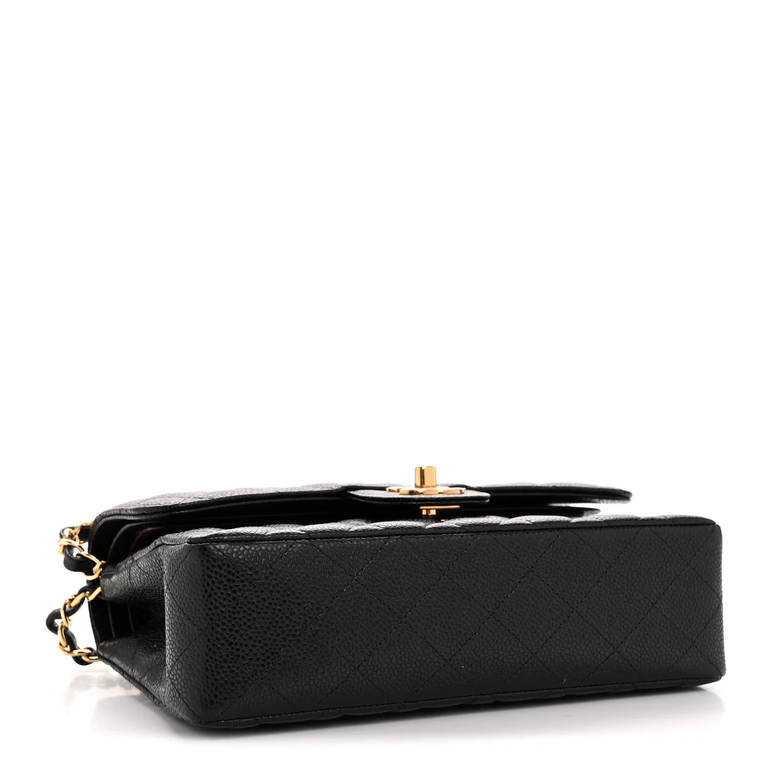 Caviar Quilted Small Double Flap Black - Image 4