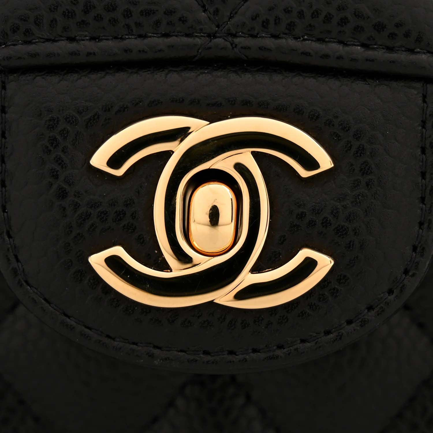 Caviar Quilted Small Double Flap Black - Image 11