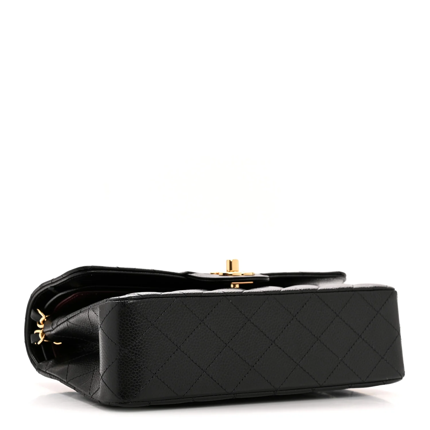 Caviar Quilted Small Double Flap Black - Image 4