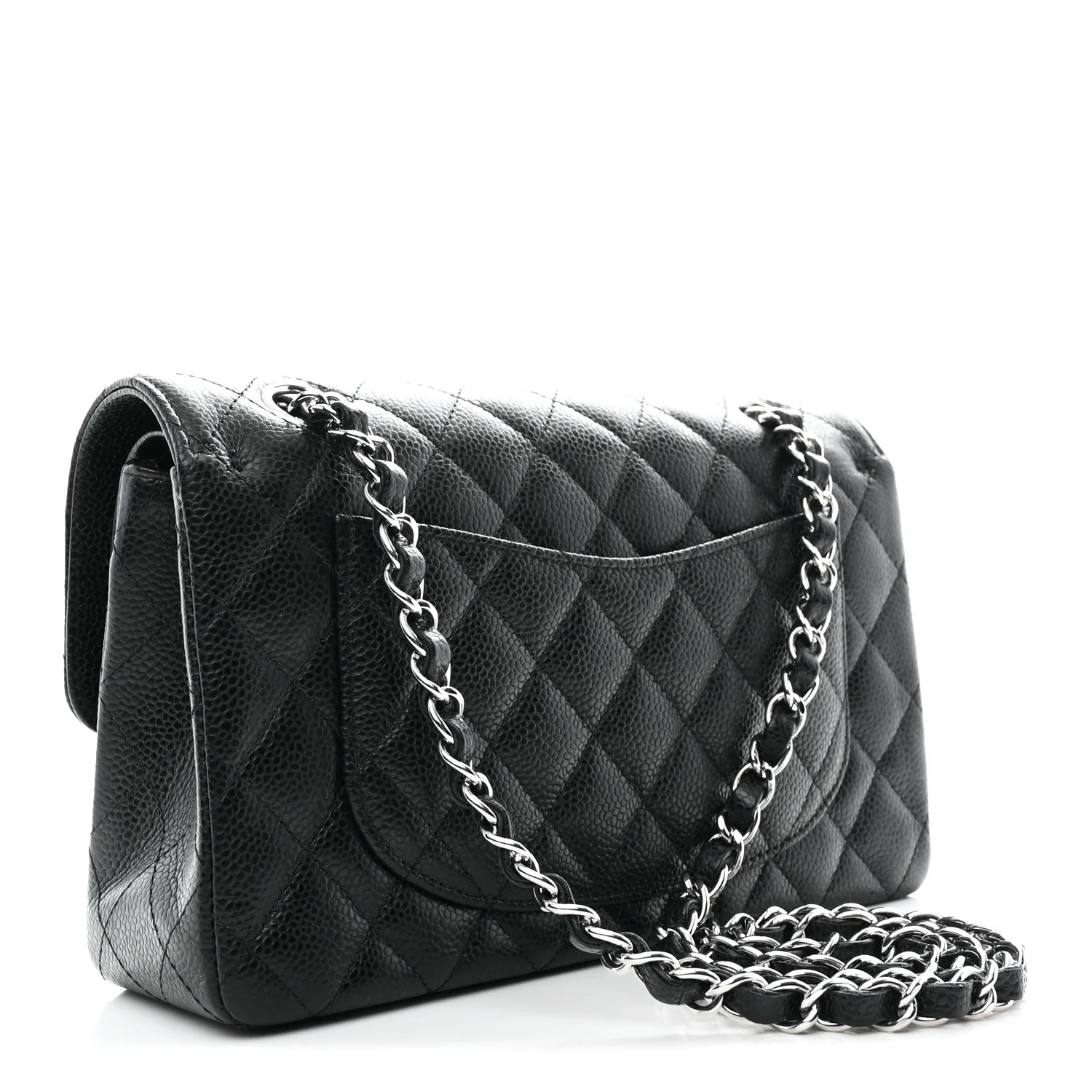 Caviar Quilted Small Double Flap Black - Image 3