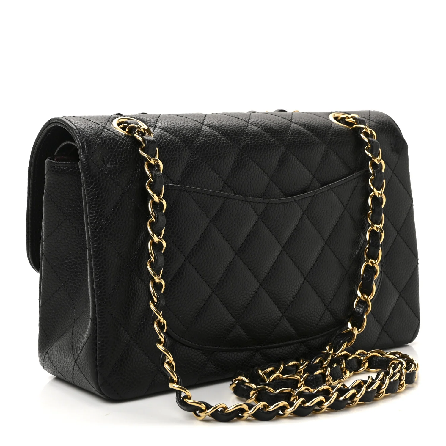 Caviar Quilted Small Double Flap Black - Image 3