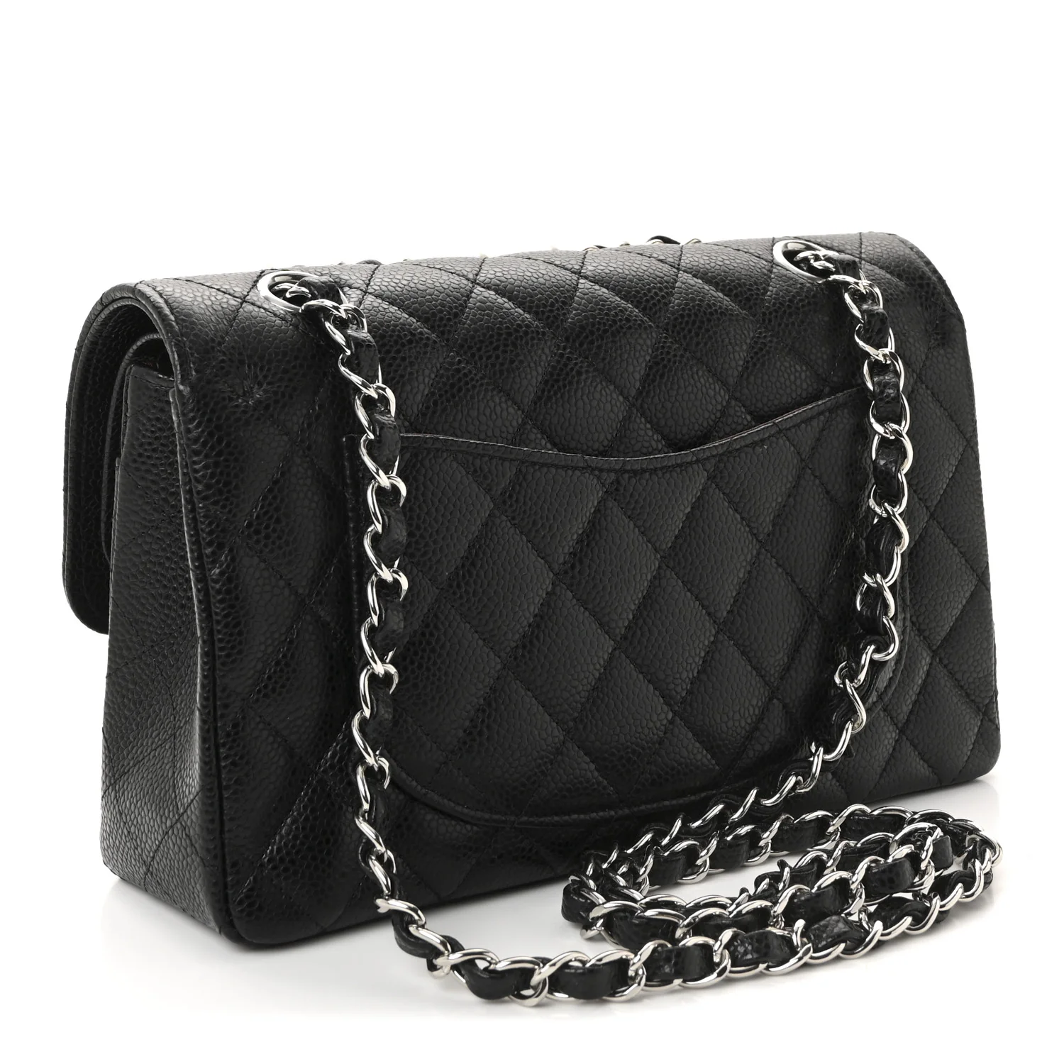 Caviar Quilted Small Double Flap Black - Image 3