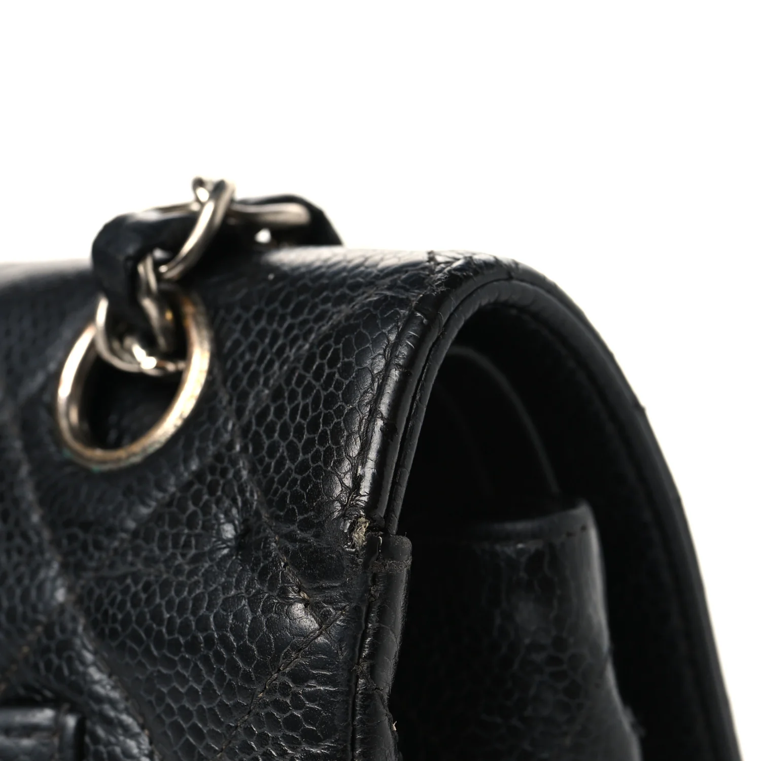 Caviar Quilted Small Double Flap Black - Image 11