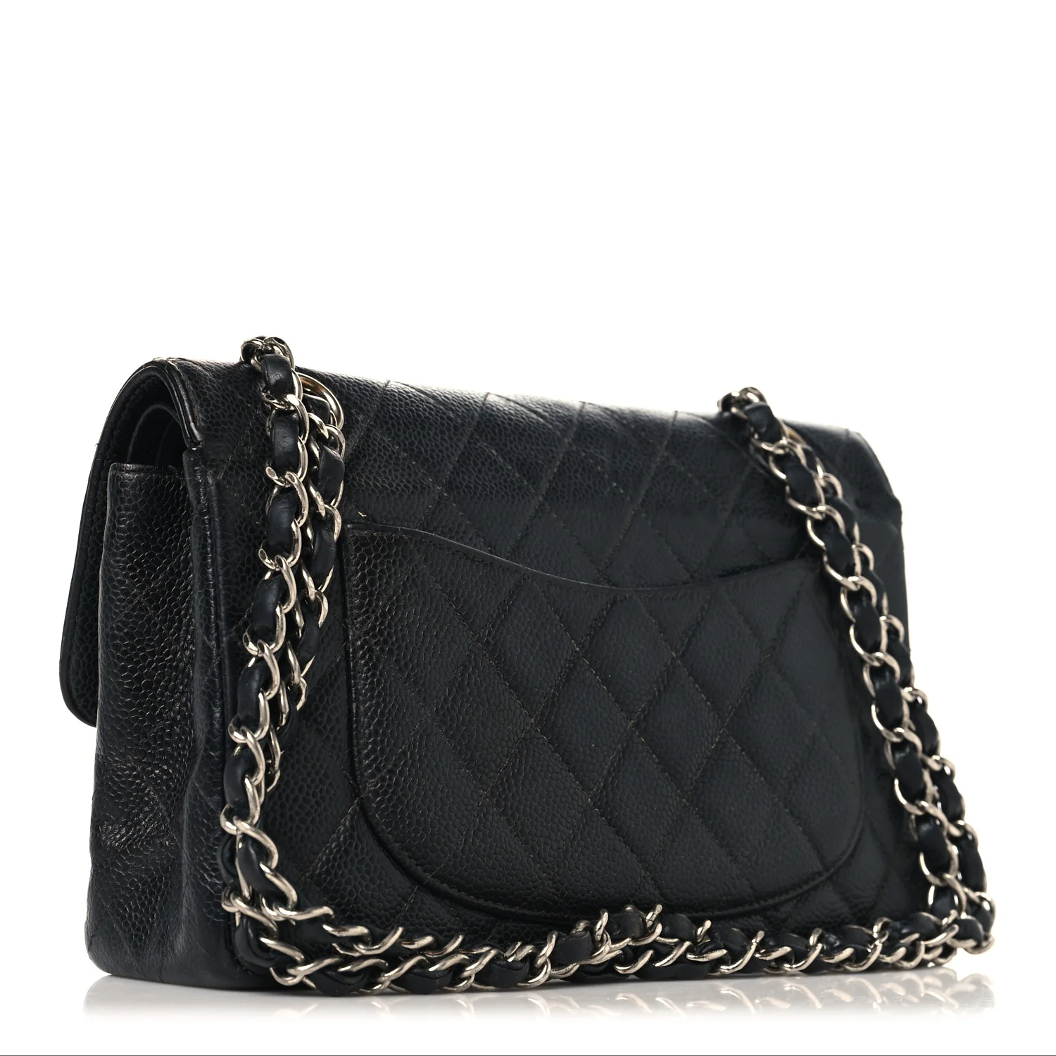 Caviar Quilted Small Double Flap Black - Image 3