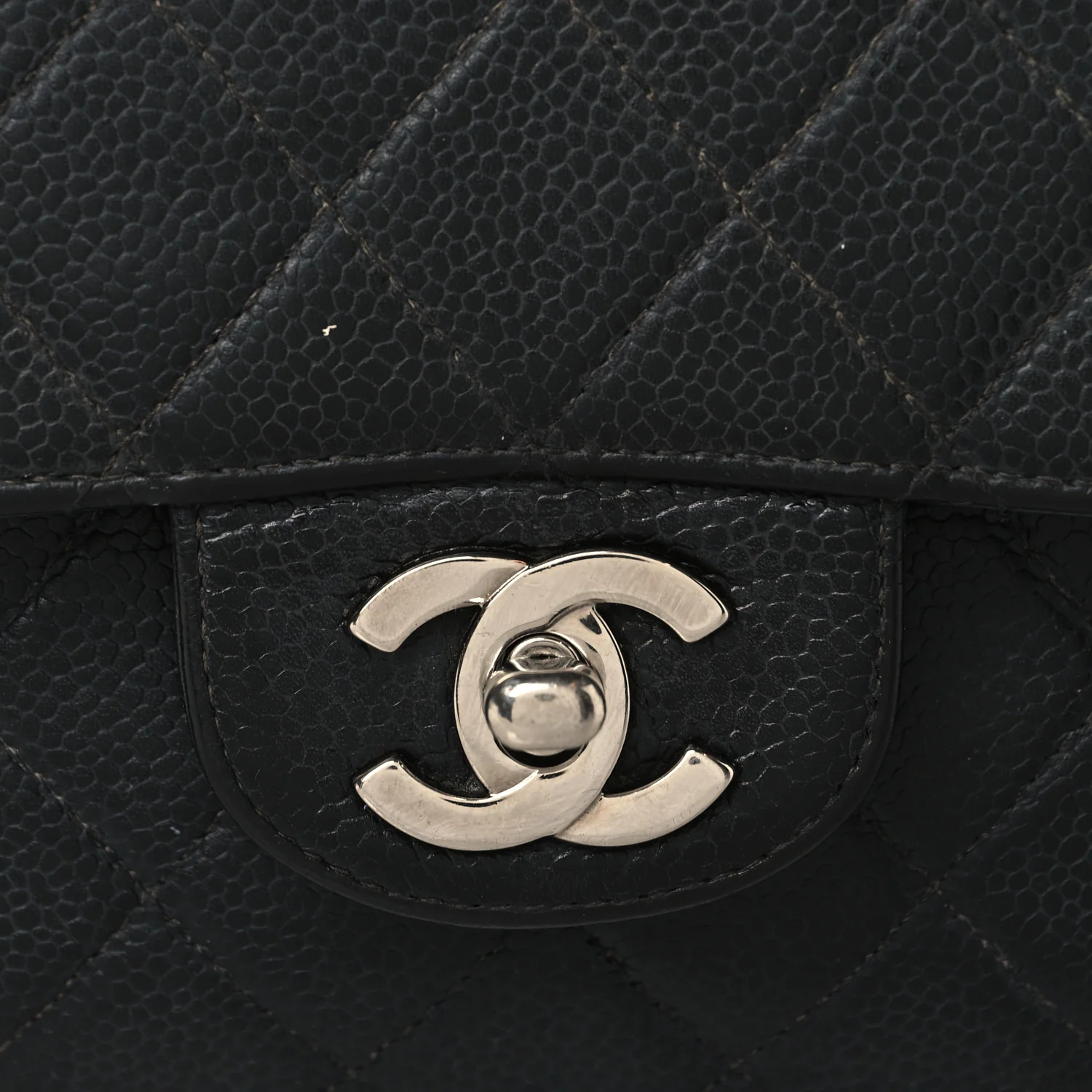 Caviar Quilted Small Double Flap Black - Image 7