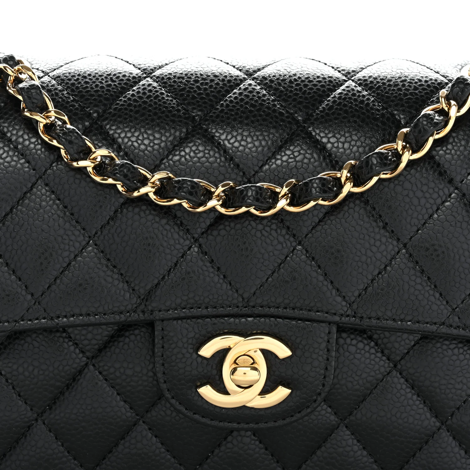 Caviar Quilted Small Double Flap Black - Image 8
