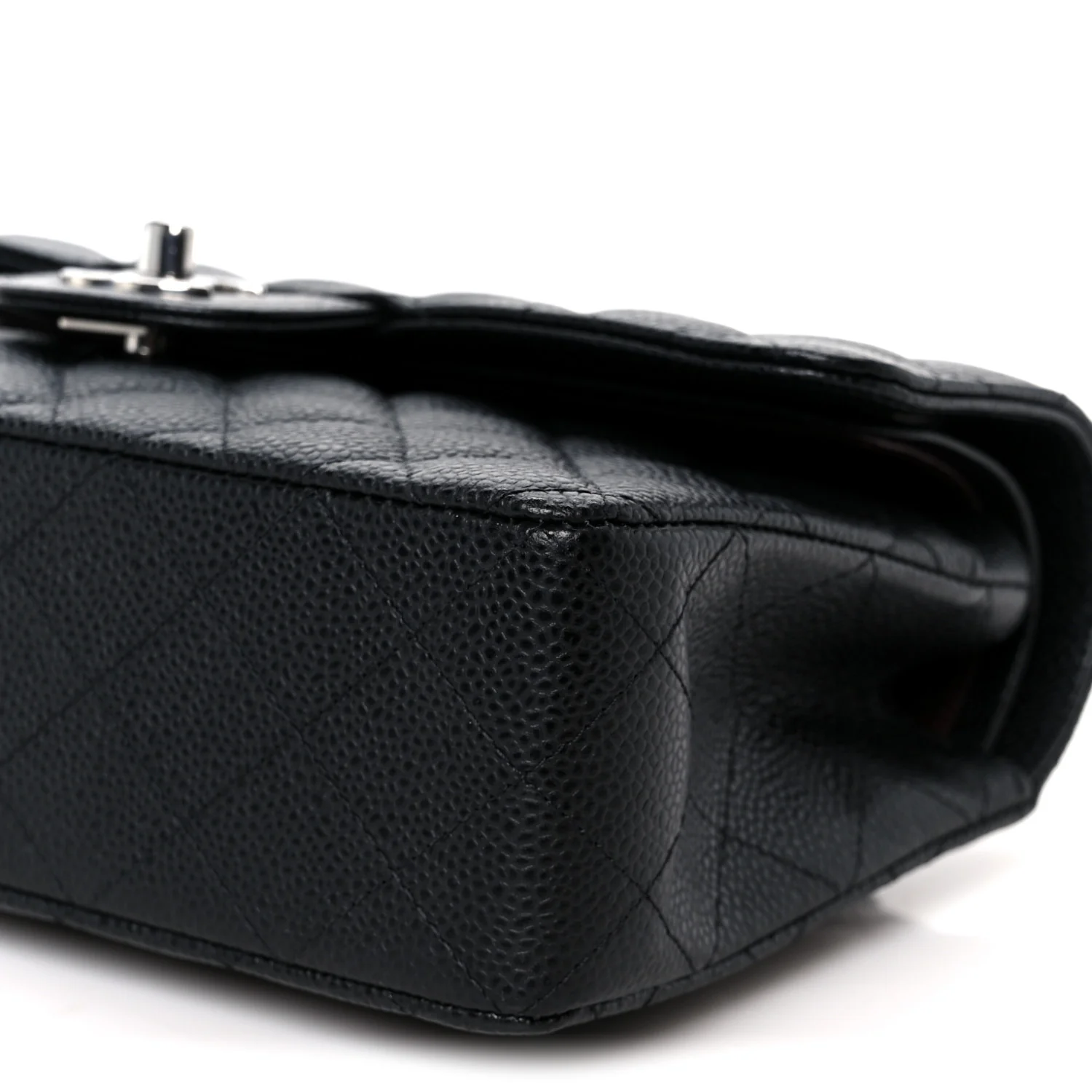 Caviar Quilted Small Double Flap Black - Image 11