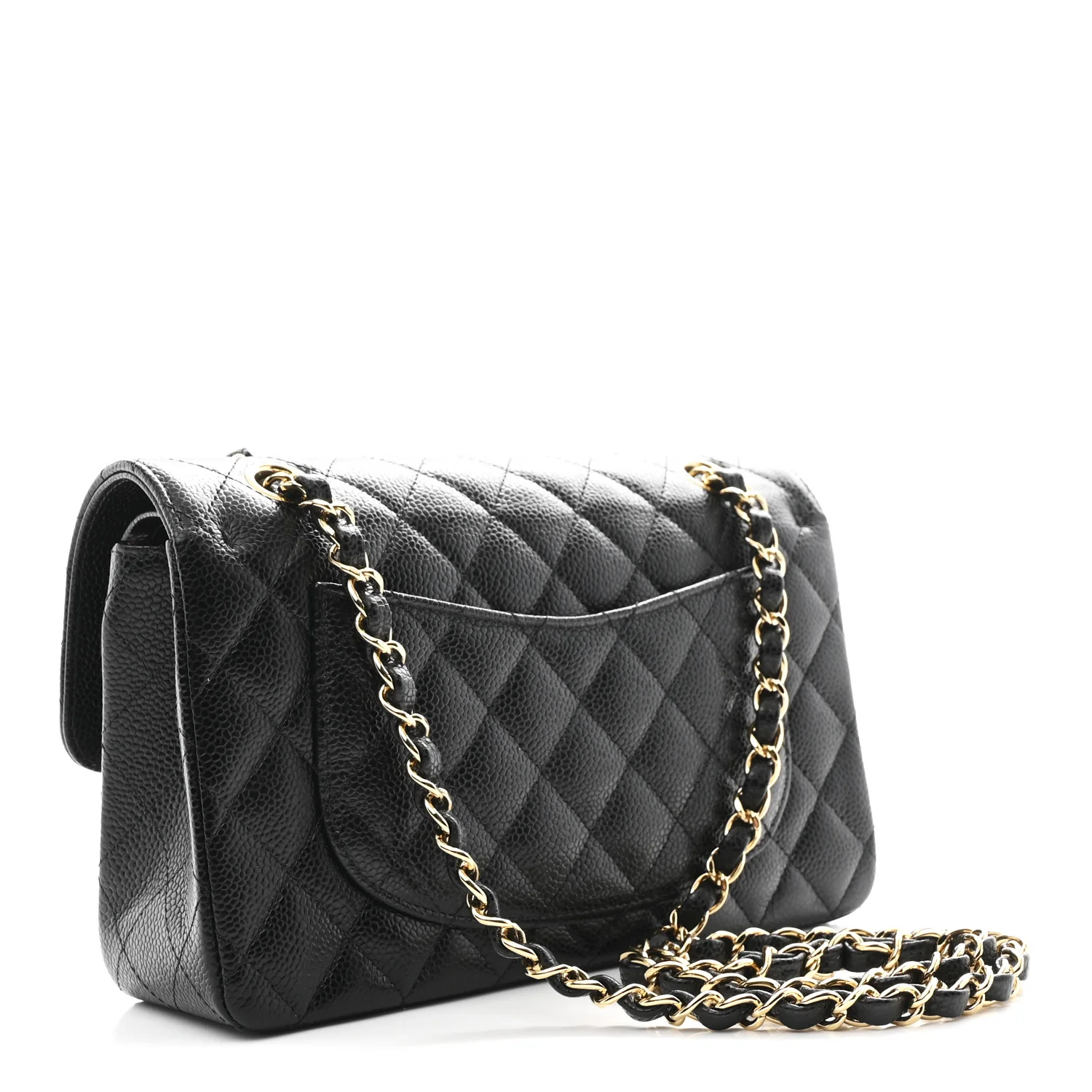 Caviar Quilted Small Double Flap Black - Image 3