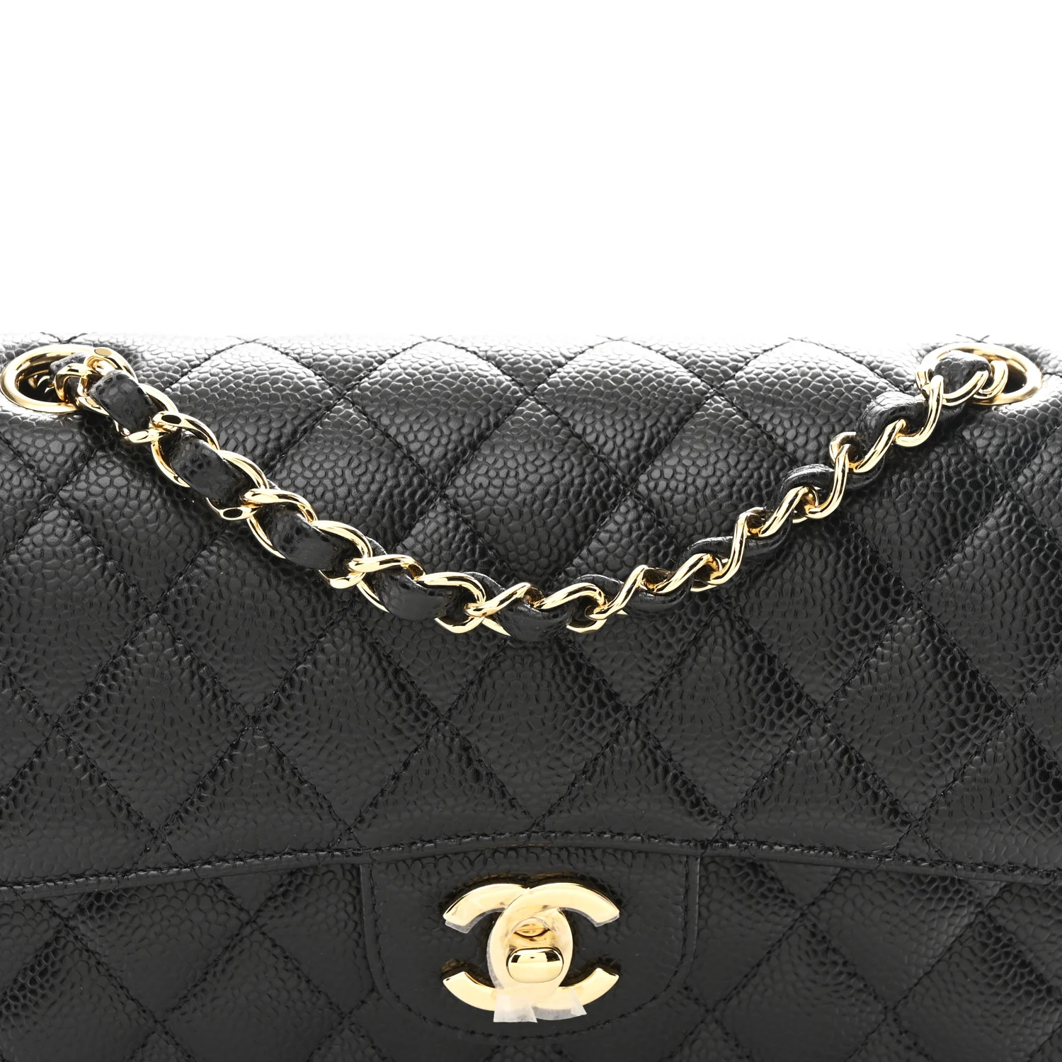 Caviar Quilted Small Double Flap Black - Image 8