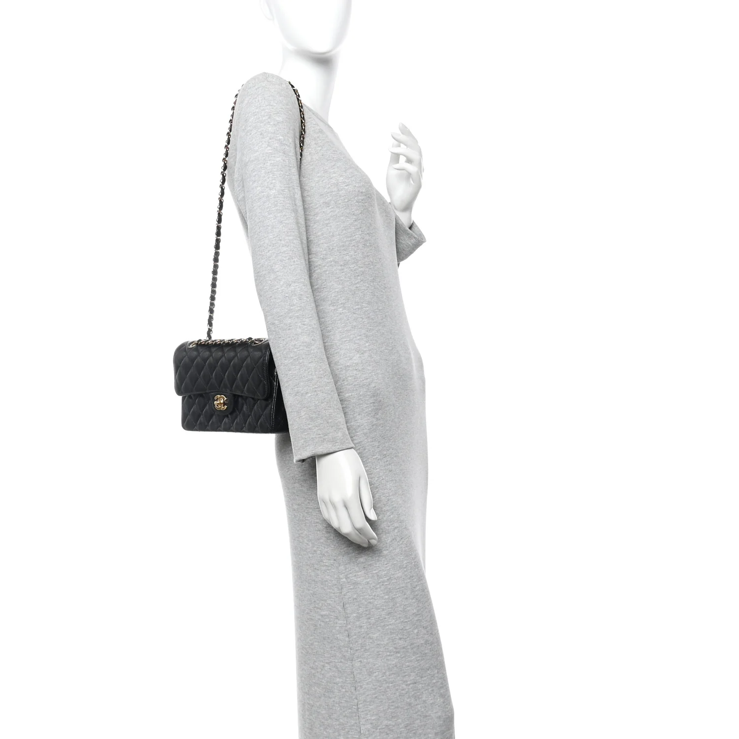 Caviar Quilted Small Double Flap Black - Image 2