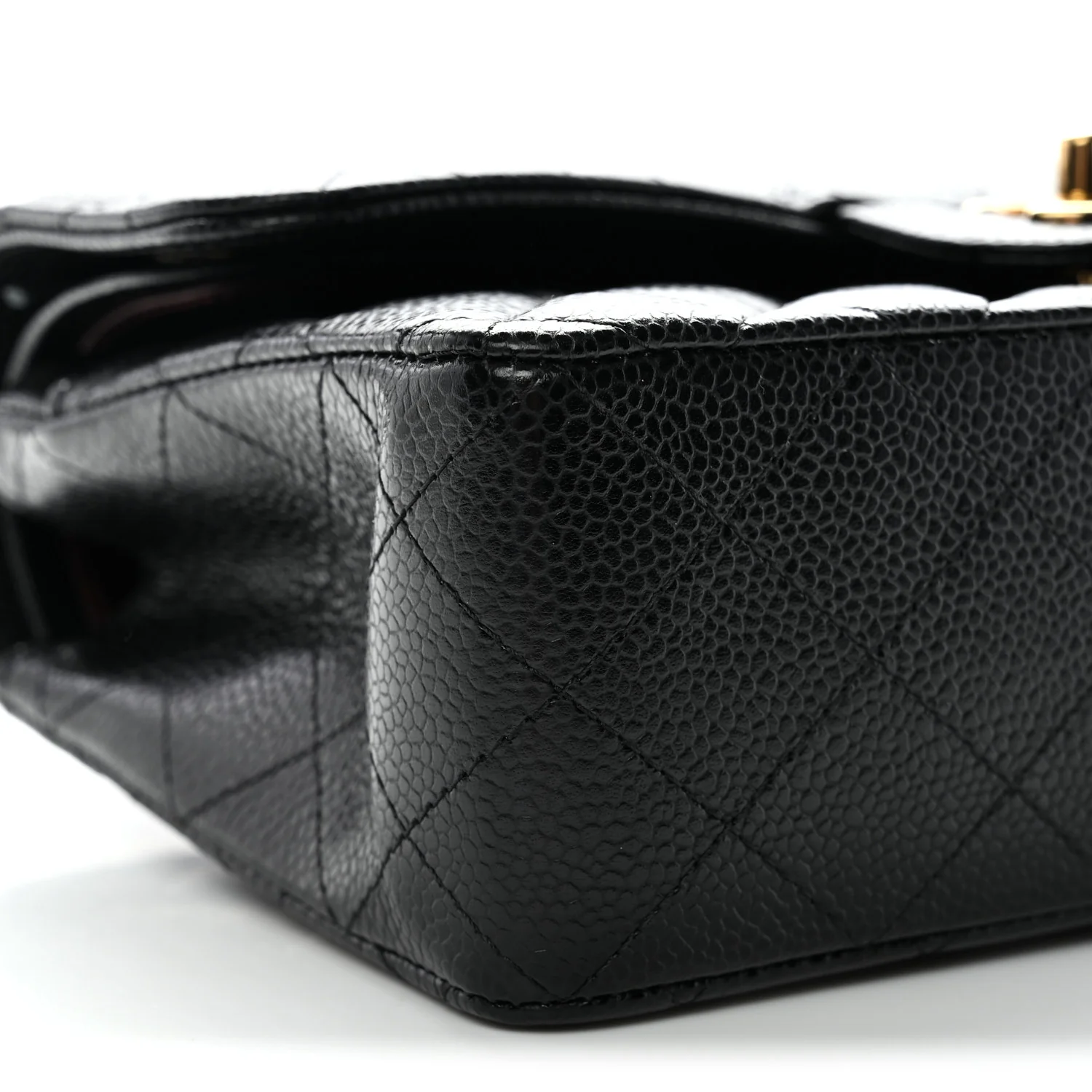 Caviar Quilted Small Double Flap Black - Image 9