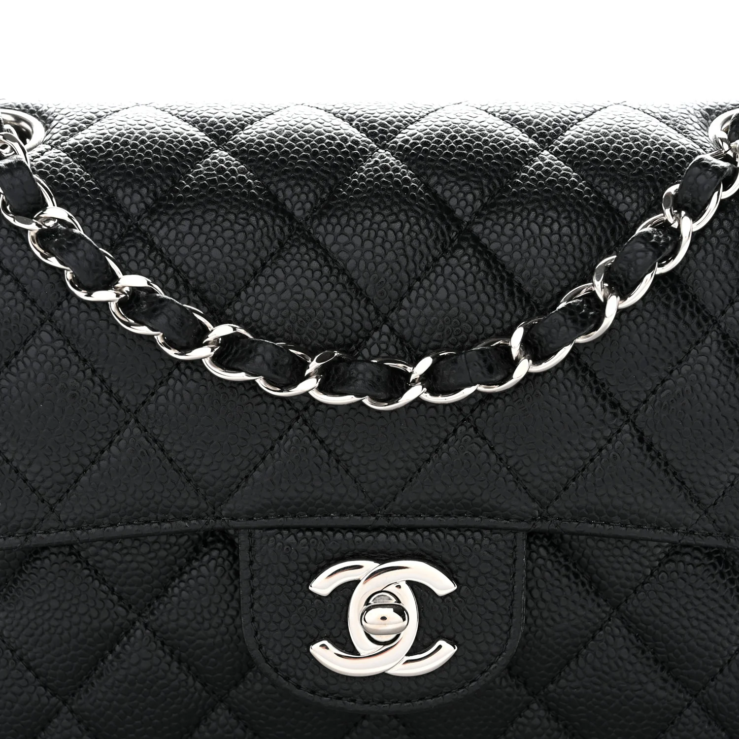 Caviar Quilted Small Double Flap Black - Image 22