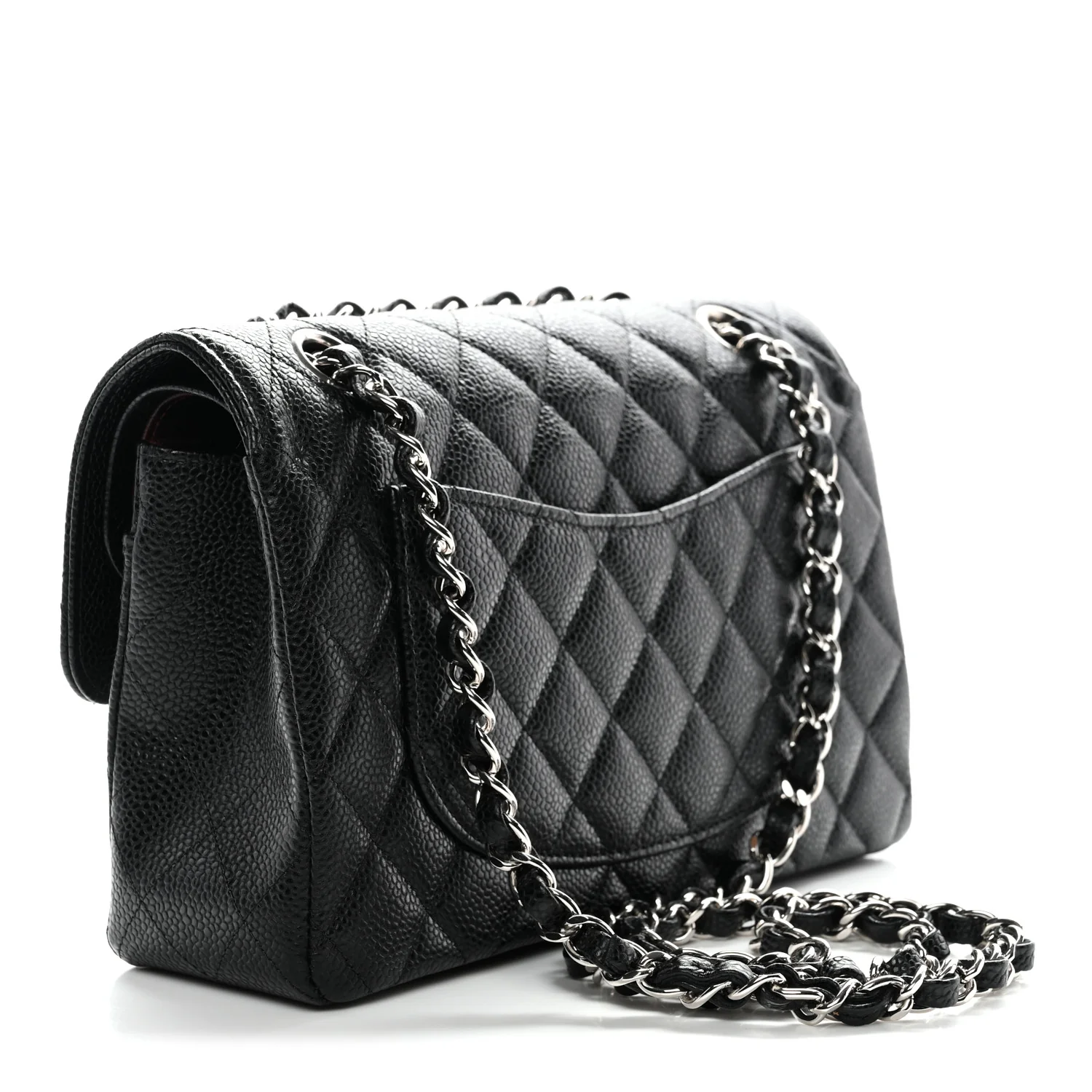 Caviar Quilted Small Double Flap Black - Image 6
