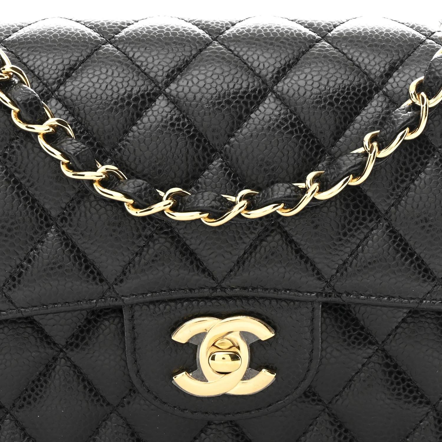Caviar Quilted Small Double Flap Black - Image 8