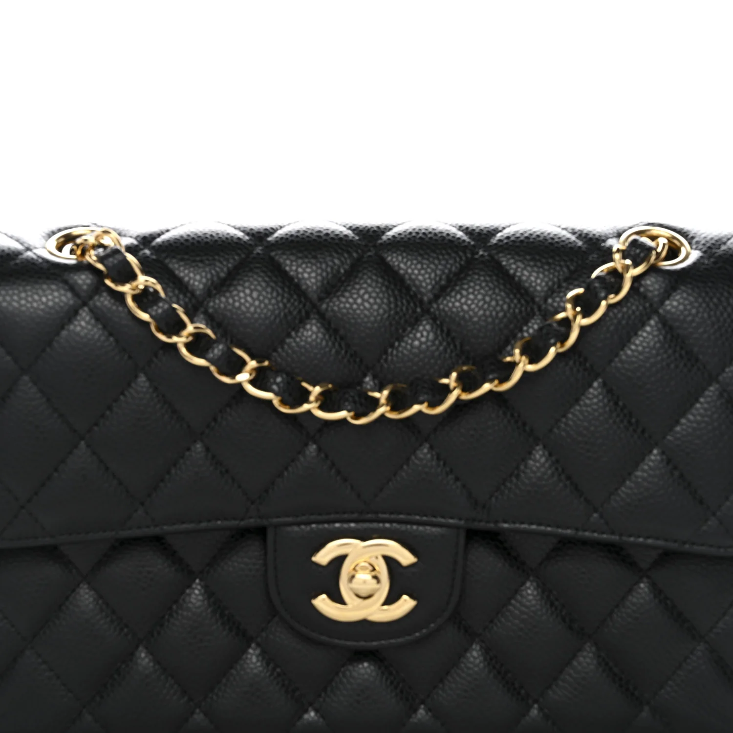 Caviar Quilted Small Double Flap Black - Image 7