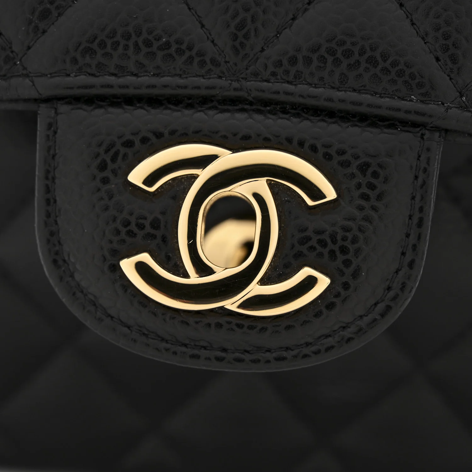 Caviar Quilted Small Double Flap Black - Image 12