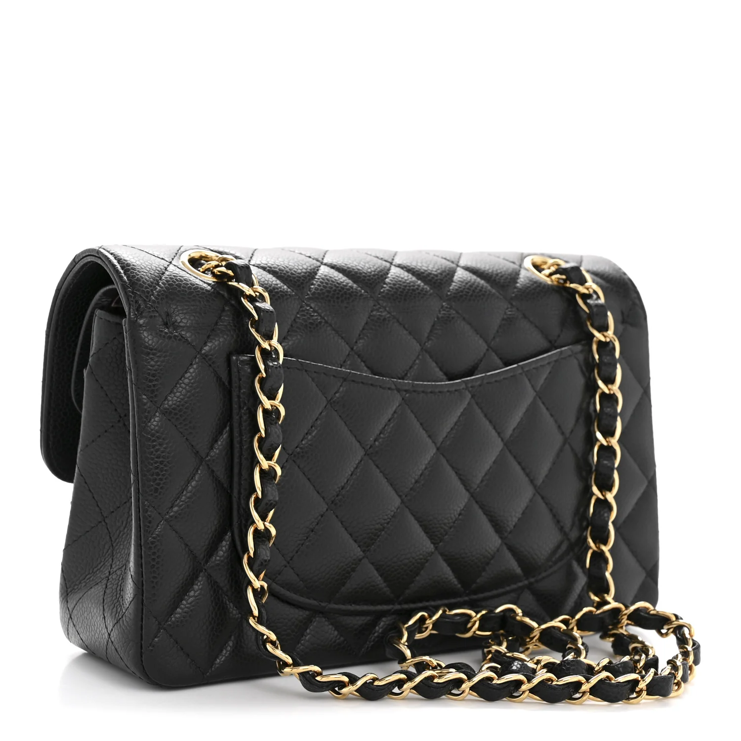 Caviar Quilted Small Double Flap Black - Image 3
