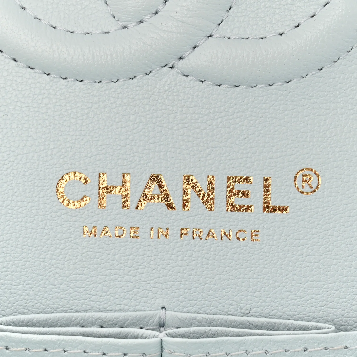 Caviar Quilted Small Double Flap Light Blue - Image 6