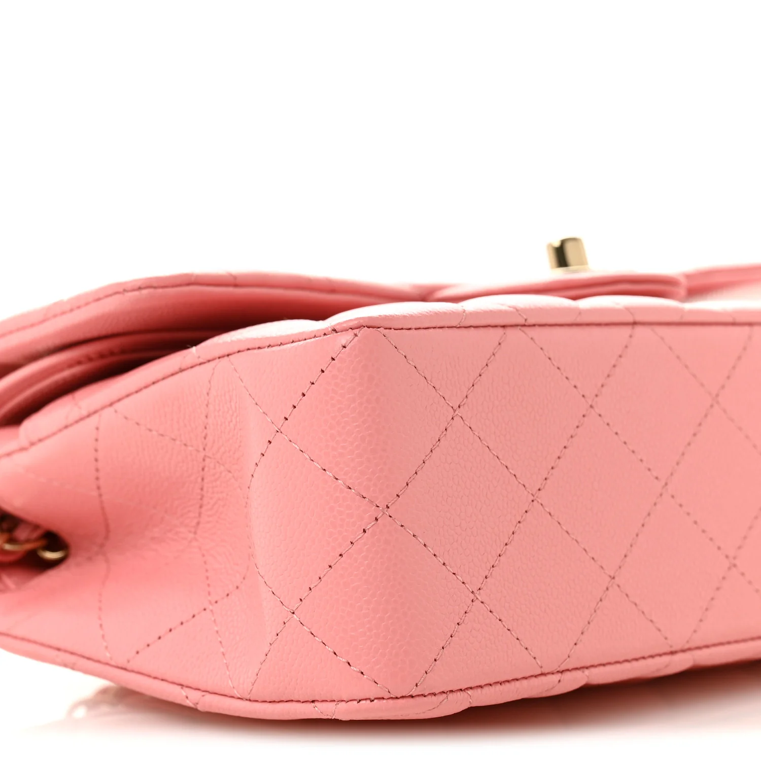Caviar Quilted Small Double Flap Light Pink - Image 9