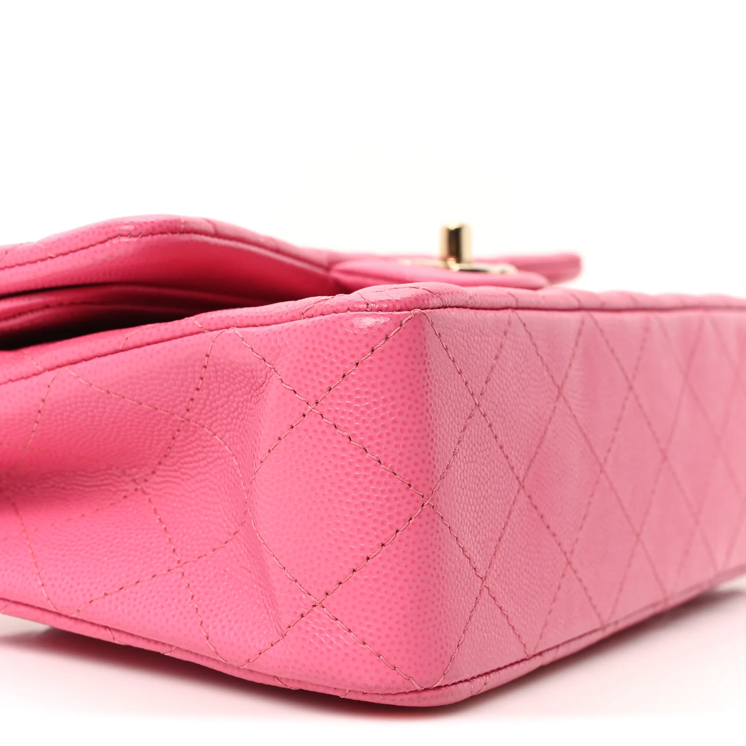 Caviar Quilted Small Double Flap Pink - Image 9