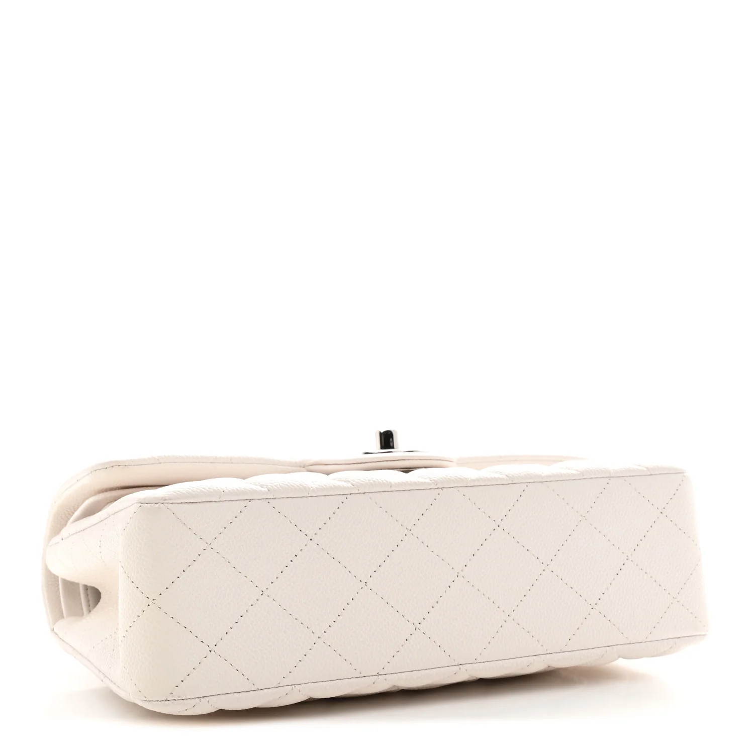 Caviar Quilted Small Double Flap White - Image 4