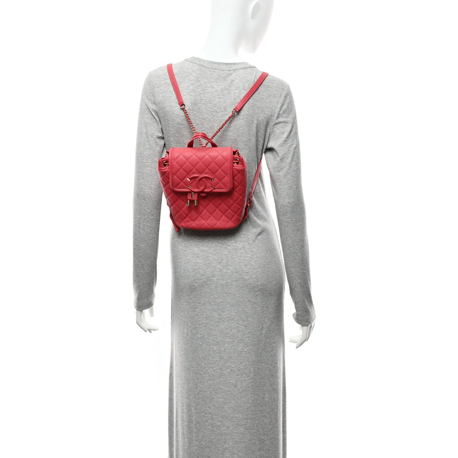 Caviar Quilted Small Filigree Backpack Pink - Image 2