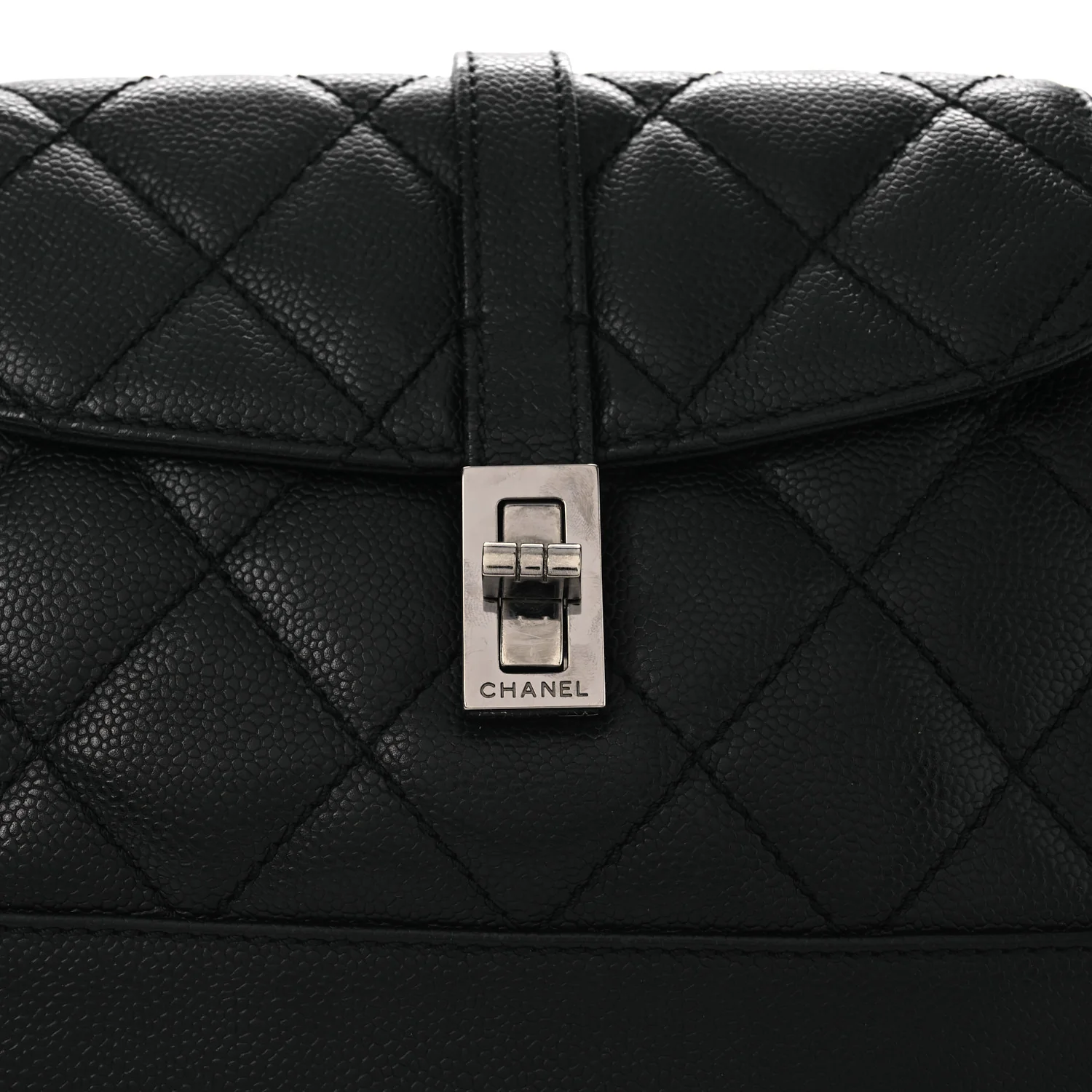 Caviar Quilted Small Mademoiselle Flap Bag Black - Image 8